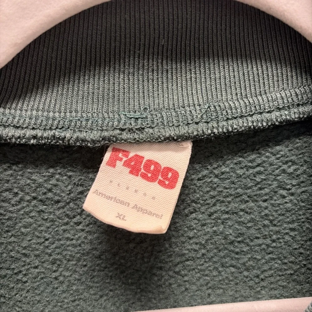American Apparel Men‎ Heavy Terry Club Bomber Baseball Jacket XLGreen